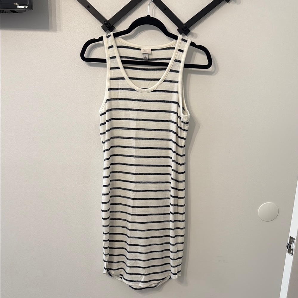 A New Day Black and White Sleeveless Tank Top